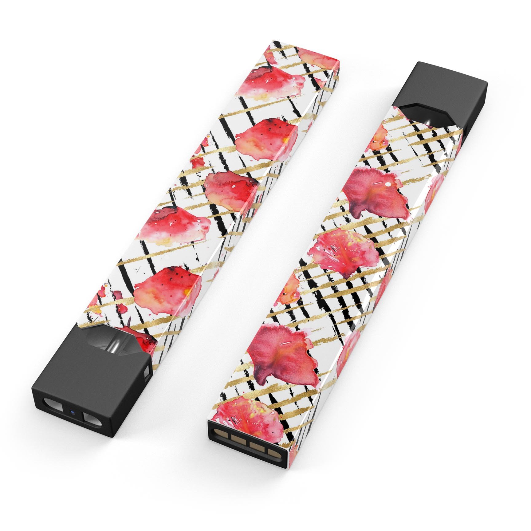 Karamfila Watercolo Poppies V25 skin-wrap for JUUL device, featuring vibrant poppy design and premium protective layer.